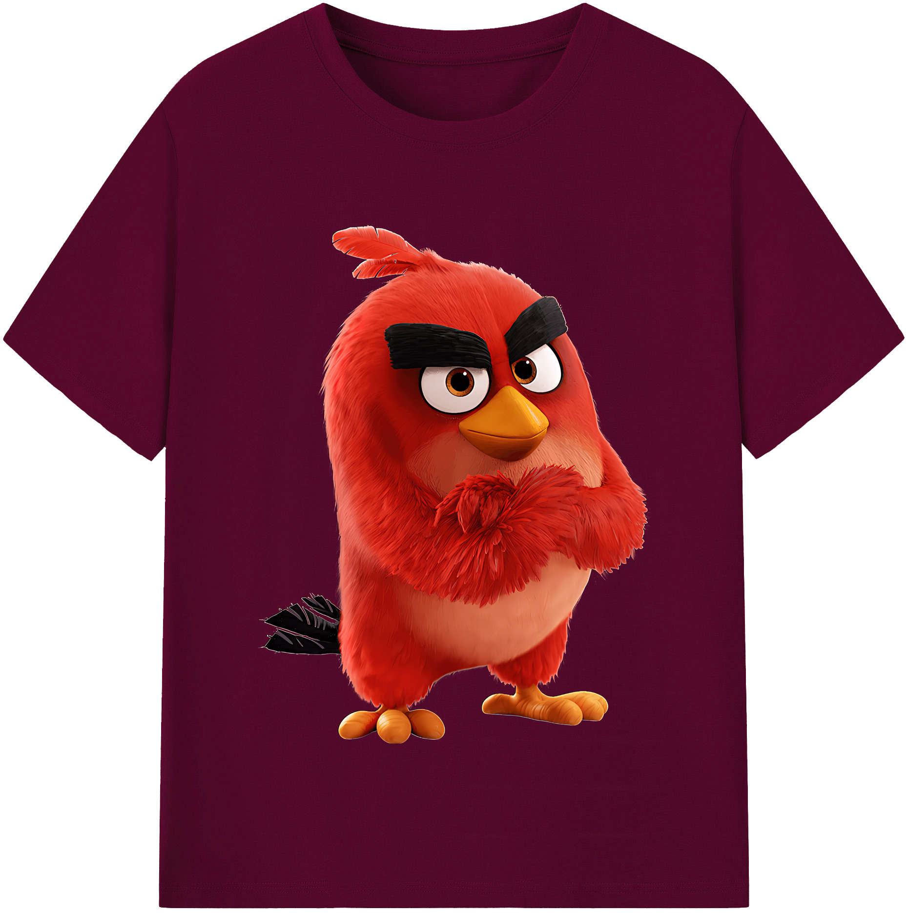 （画像用） Angry Birds アングリーバード レディースカジュアルプリントTシャツ（綿100％）